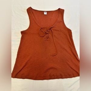 Medium Old Navy Rust Tie Tank 🧡